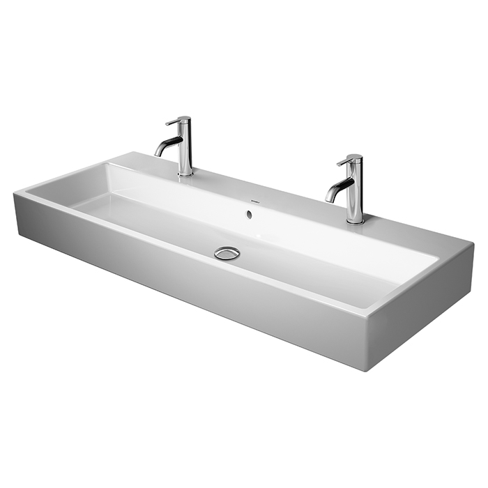 Duravit Vero Air Раковина, подвесная, c 2 отв, с переливом, шлифованная, цвет: белый