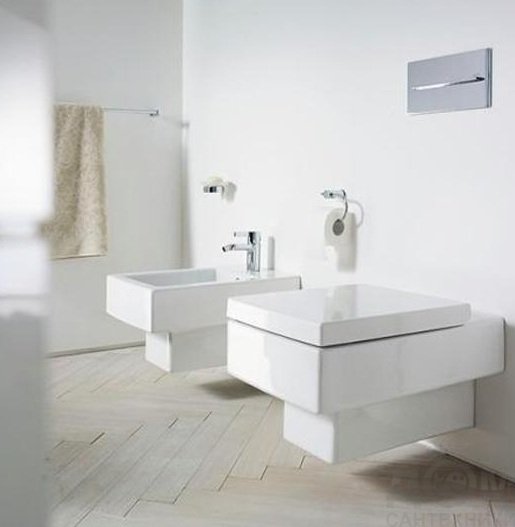 Duravit Vero Унитаз подвесной, с вертикальным смывом с сиденьем, цвет: белый