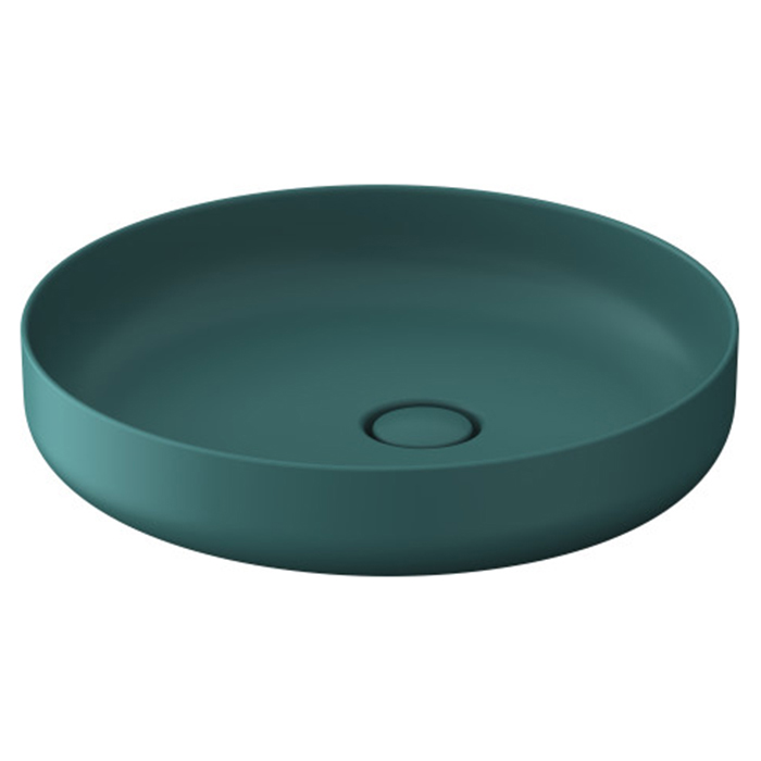 Duravit Vitrium Раковина накладная, без отв, круглая, из DuroCast UltraResist, без перелива, цвет: аквамарин матовый