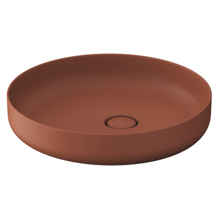 Duravit Vitrium Раковина накладная, без отв, круглая, из DuroCast UltraResist, без перелива, цвет: матовая корица