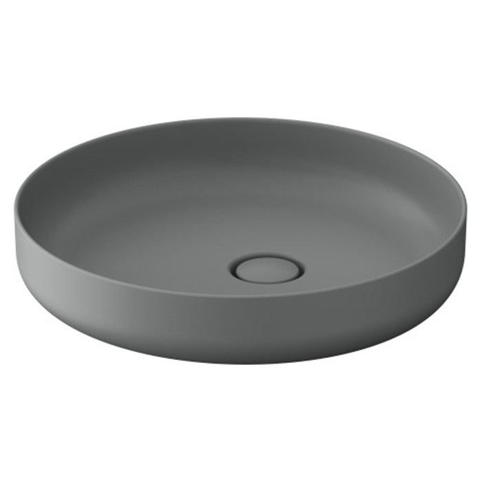 Duravit Vitrium Раковина накладная, без отв, круглая, из DuroCast UltraResist, без перелива, цвет: светло-серый матовый