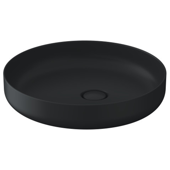 Duravit Vitrium Раковина накладная, без отв, круглая, из DuroCast UltraResist, без перелива, цвет: темно-серый матовый