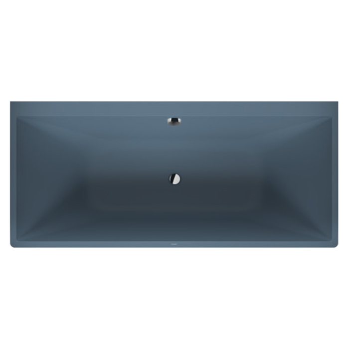 Duravit Vitrium Ванна пристенная, с ножками, с2 наклонами для спины, прямоугольная, цвет: синий матовый