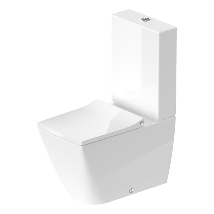 Duravit Viu Унитаз напольный, rimless,слив универсальный, с креплением, с HygieneGlaze, цвет: белый