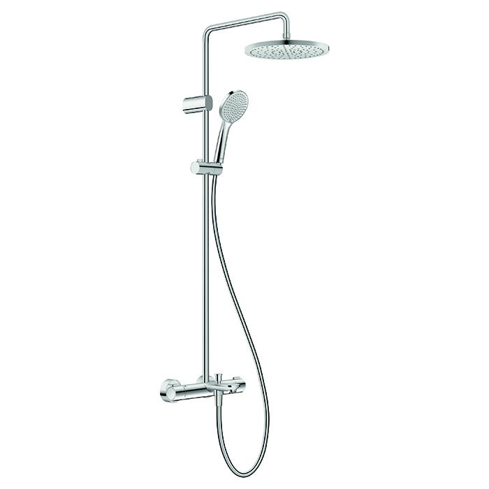 Duravit Wave Душевая система с термостатом, ручной душ с регулировкой высоты, шланг, ручной душ 3 режима, излив, цвет: хром
