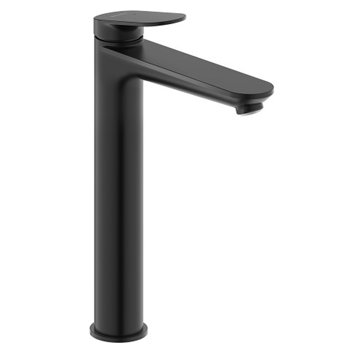 Duravit Wave Смеситель для раковины, высокий, 1 отв, без донного клапана, цвет: черный матовый