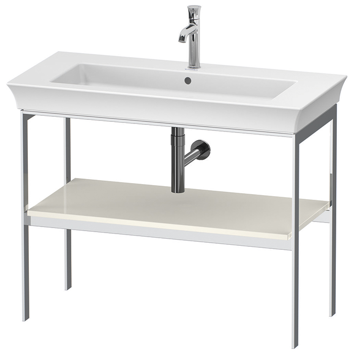 Duravit White Tulip Металлическая консоль, напольная, 1 дерев. полка, цвет: Nordic White HighGloss
