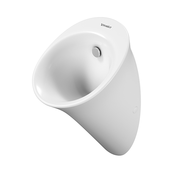 Duravit White Tulip Писсуар, без смывного края, с вытяжкой, подача воды сзади, сток гориз, без "мушки",с с HygieneGlaz, цвет: белый