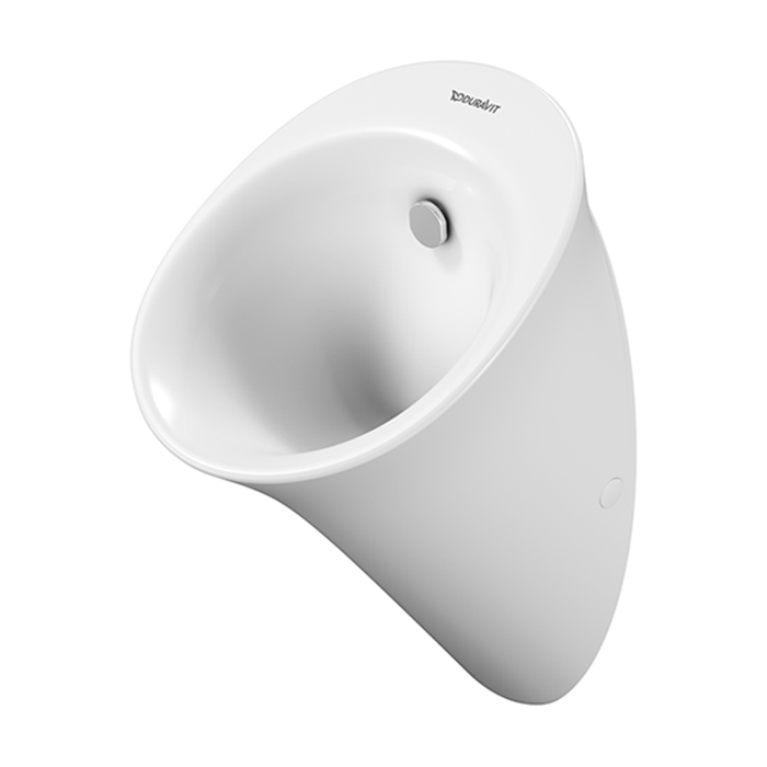Duravit White Tulip Писсуар, без смывного края, с вытяжкой, подача воды сзади, сток горизонтальный, с "мушкой", цвет: белый