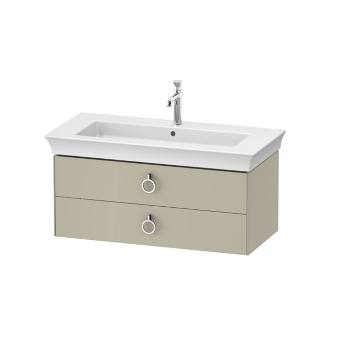 Duravit White Tulip Тумба под раковину, подвесная, 2 ящика, цвет: темно-серый глянцевый
