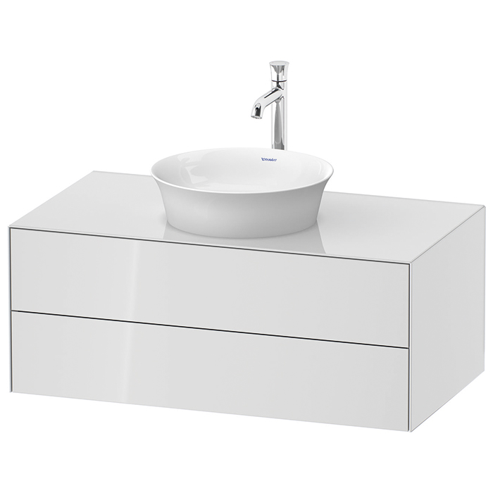Duravit White Tulip Тумбочка подвесная, раковина, 2 ящика, цвет: белый высокоглянцевый