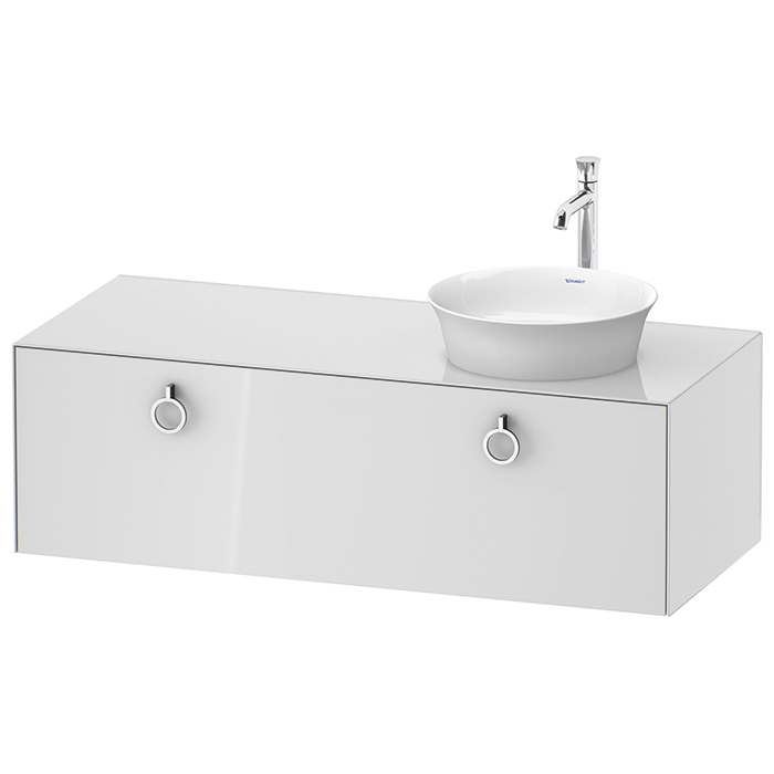 Duravit White Tulip Тумбочка подвесная, раковина, 1 ящик с ручкой, цвет: белый высокоглянцевый