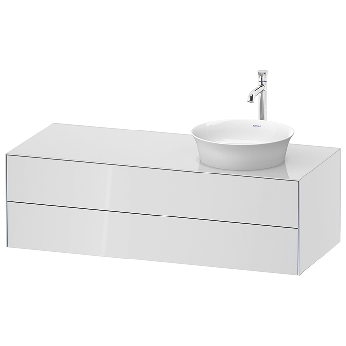 Duravit White Tulip Тумбочка подвесная, раковина, 2 ящика, цвет: белый высокоглянцевый
