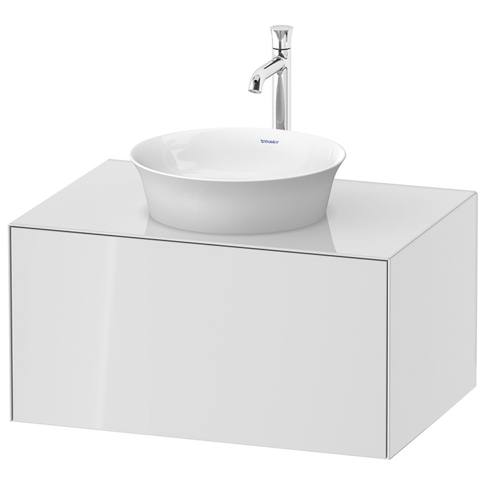 Duravit White Tulip Тумбочка подвесная, раковина, 1 выдвижной ящик, цвет: белый высокоглянцевый