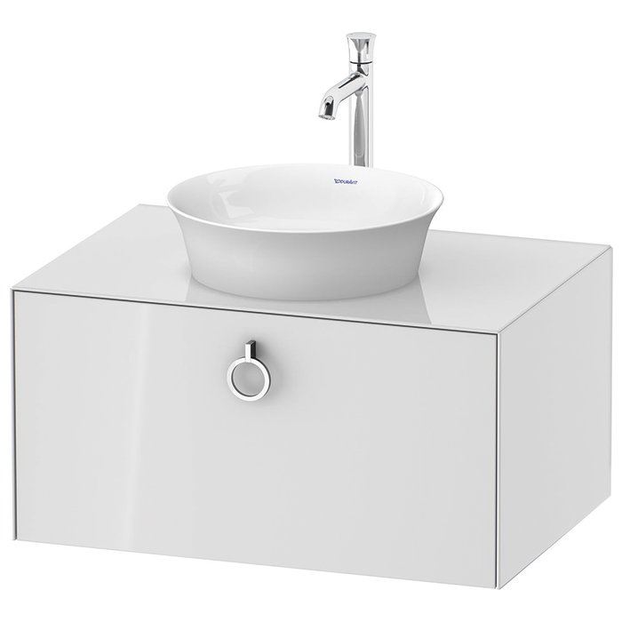 Duravit White Tulip Тумбочка подвесная, раковина, 2 ящика с ручкой, цвет: белый высокоглянцевый