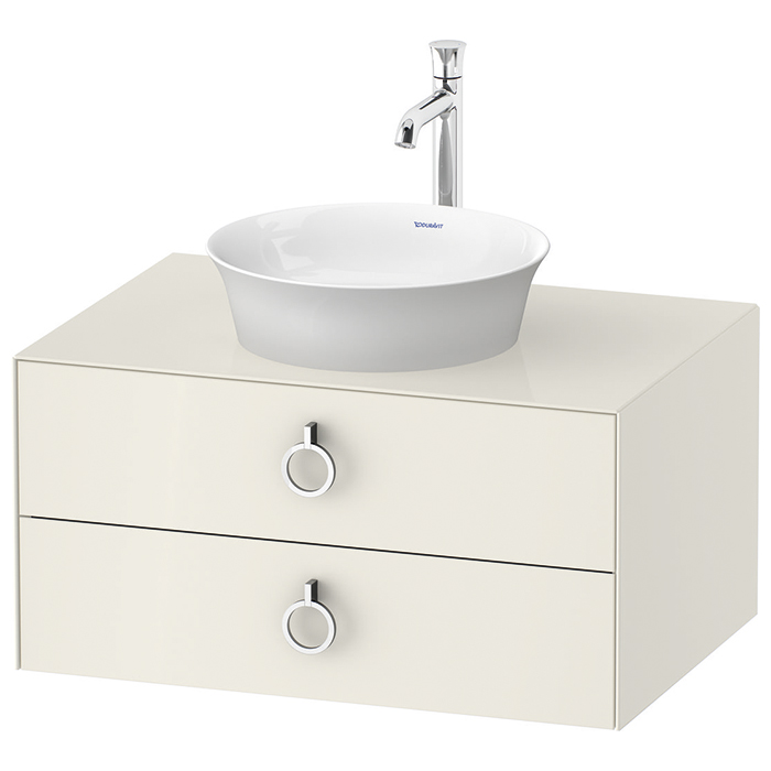 Duravit White Tulip Тумбочка подвесная, раковина, 2 ящика с ручкой, цвет: Nordic White HighGloss