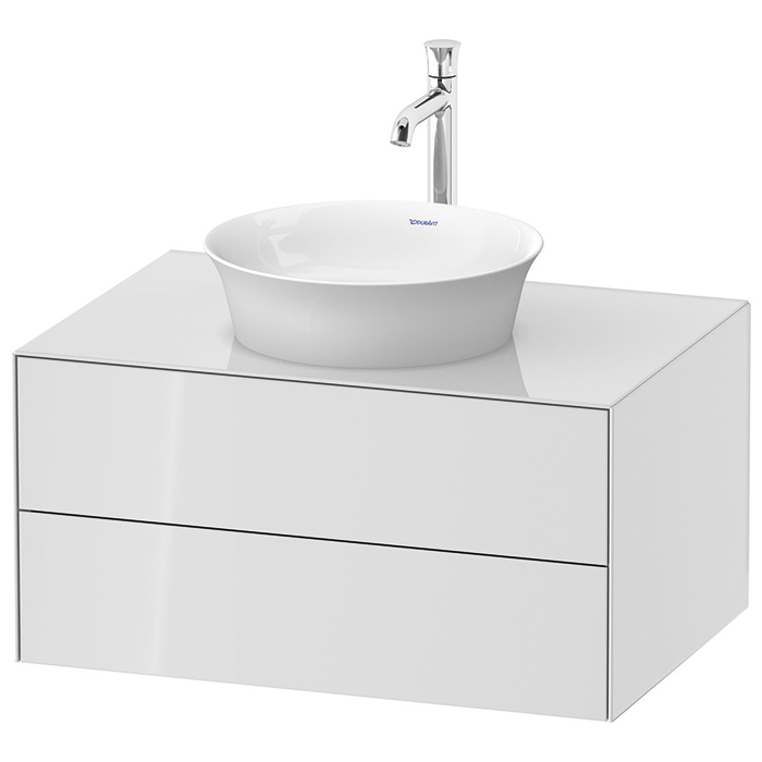 Duravit White Tulip Тумбочка подвесная, раковина, 2 ящика, цвет: белый высокоглянцевый