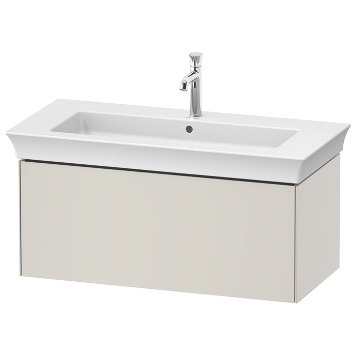 Duravit White Tulip Тумбочка подвесная, раковина, 1 выдвижной ящик, цвет: Nordic White Satin matt