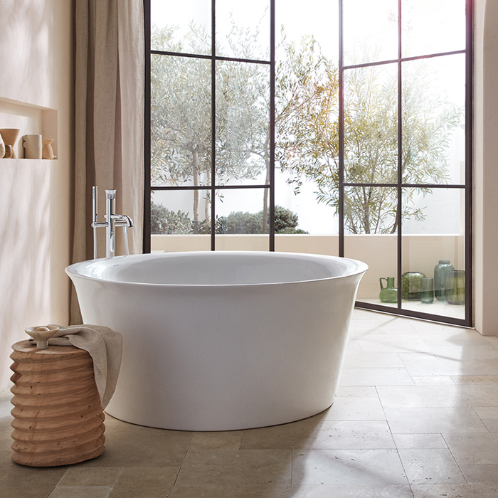 Duravit White Tulip Ванна отдельностоящая, со спец сливом и переливом, цвет: белый