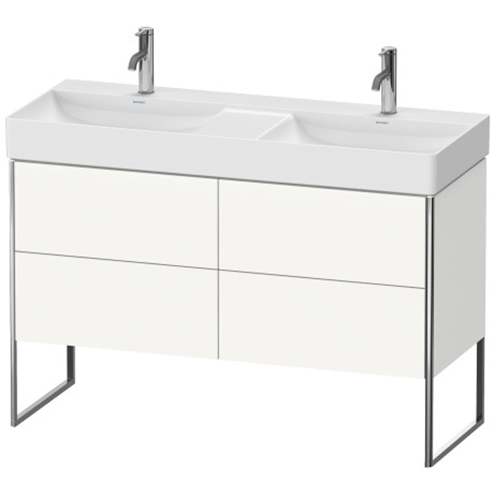 Duravit XSquare База напольная с раковиной, 4 ящика, цвет: глянцевый белый