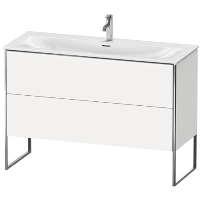 Duravit XSquare База напольная с раковиной, 2 яшика, цвет: глянцевый белый