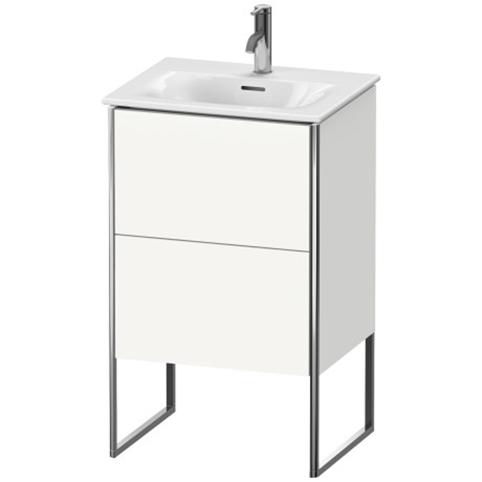 Duravit XSquare База напольная с раковиной, 2 яшика, цвет: глянцевый белый