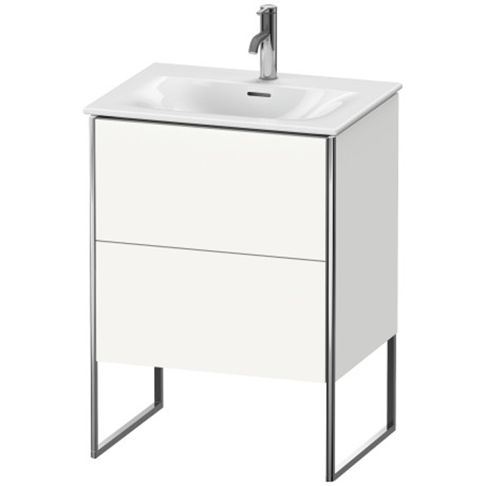 Duravit XSquare База напольная с раковиной, 2 яшика, цвет: глянцевый белый