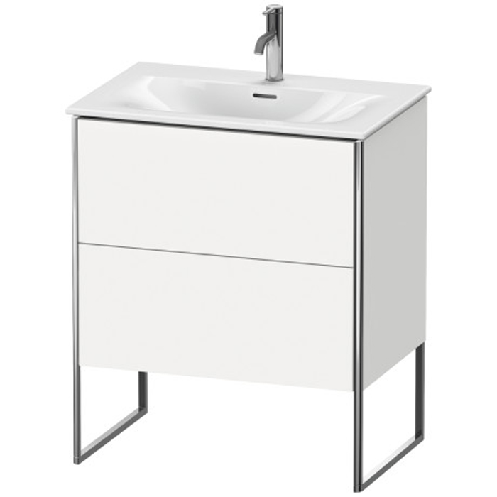 Duravit XSquare База напольная с раковиной, 2 яшика, цвет: глянцевый белый