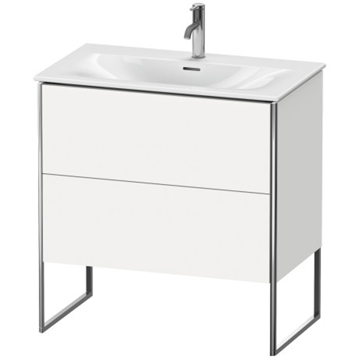 Duravit XSquare База напольная с раковиной, 2 яшика, цвет: глянцевый белый