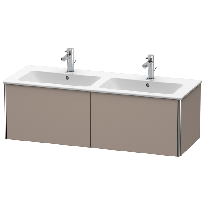 Duravit XSquare Тумба подвесная, с раковиной, с 2 выдв ящик, цвет: базальт матовый