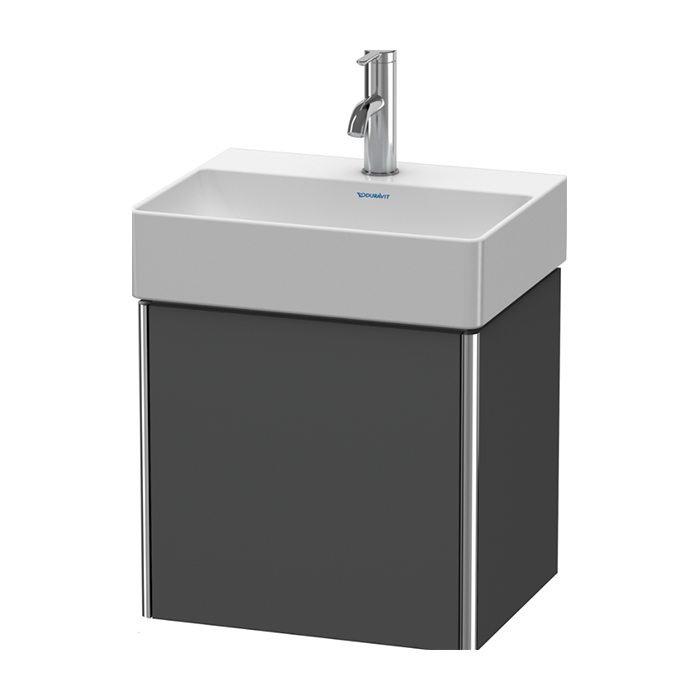 Duravit XSquare Тумба подвесная, с раковиной, 1 дверца левая, цвет: графит матовый