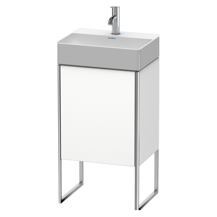 Duravit XSquare Тумба напольная, с раковиной, 1 стек полка, 1 дверца правая, цвет: белый матовый