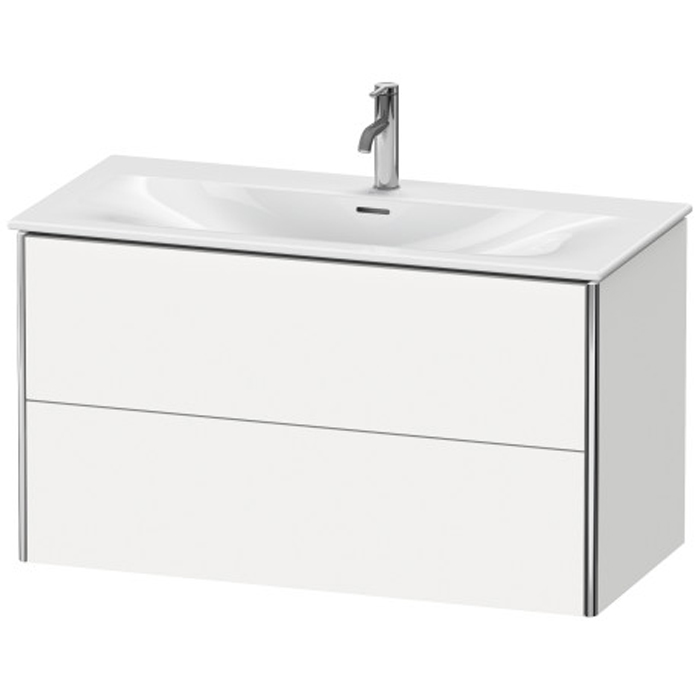 Duravit XSquare База подвесная с раковиной, 2 яшика, цвет: глянцевый белый