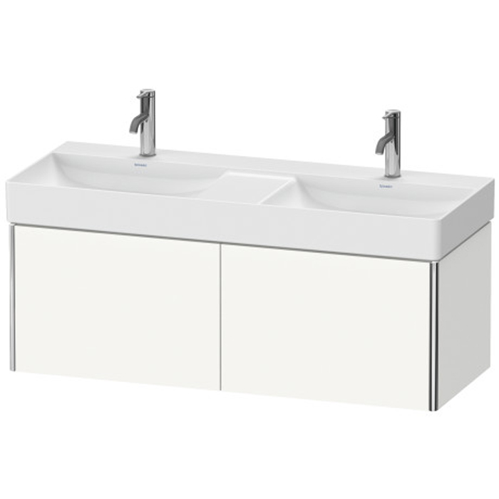 Duravit XSquare База подвесная с раковиной, 2 выдвижных отделения, цвет: глянцевый белый
