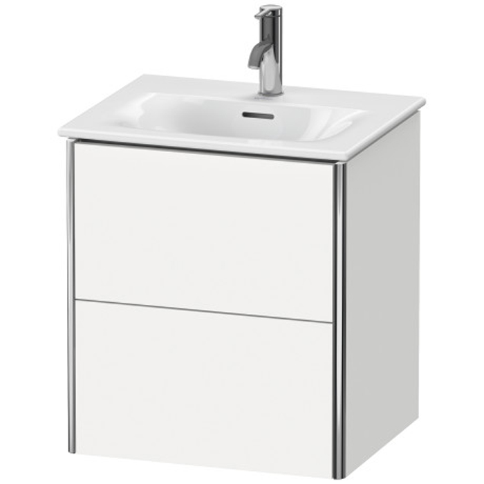 Duravit XSquare База подвесная с раковиной, 2 яшика, цвет: глянцевый белый