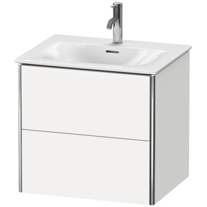 Duravit XSquare База подвесная с раковиной, 2 яшика, цвет: глянцевый белый