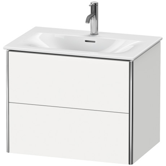 Duravit XSquare База подвесная с раковиной, 2 яшика, цвет: глянцевый белый