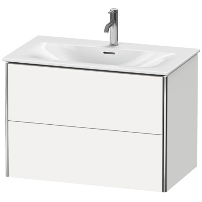 Duravit XSquare База подвесная с раковиной, 2 яшика, цвет: глянцевый белый