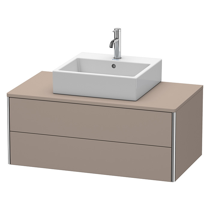 Duravit XSquare Тумба с раковиной, подвесная, с 2 выдв ящик, цвет: базальт матовый
