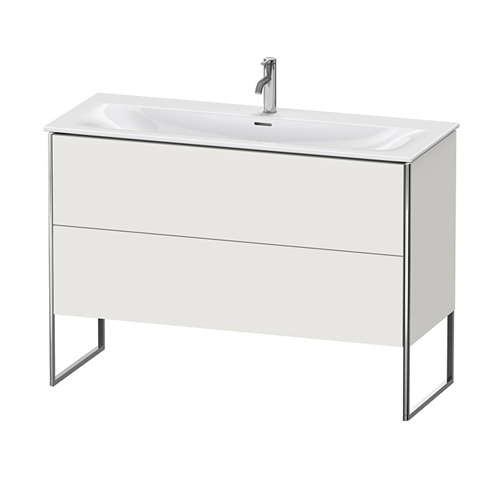 Duravit XSquare Тумба с раковиной, напольная, 2 яшика, встроенные ножки с регулировкой по высоте, цвет: Nordic White SaM