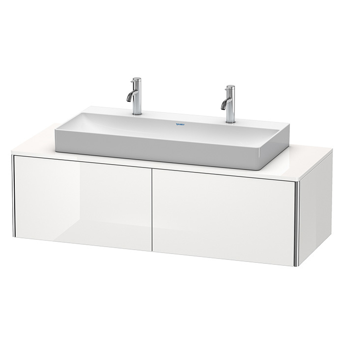 Duravit XSquare Тумба с раковиной, подвесная, с 2 выдв ящик, цвет: белый глянцевый