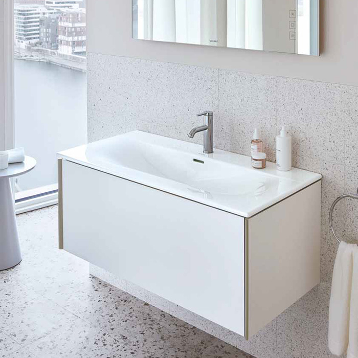Duravit XViu Тумба подвесная с раковиной, с 1 выдвижным отделением, цвет: белый глянцевый