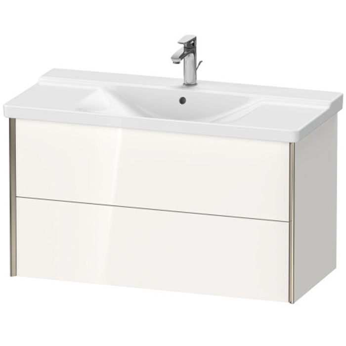 Duravit XViu Тумба подвесная с раковиной, 2 ящика, цвет: белый глянцевый