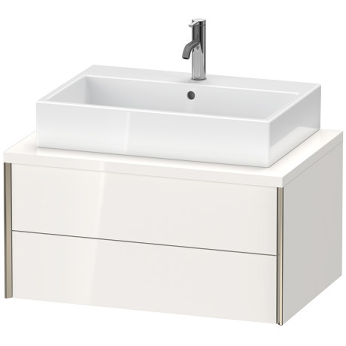 Duravit XViu Тумба подвесная с раковиной, 2 ящика, цвет: белый глянцевый