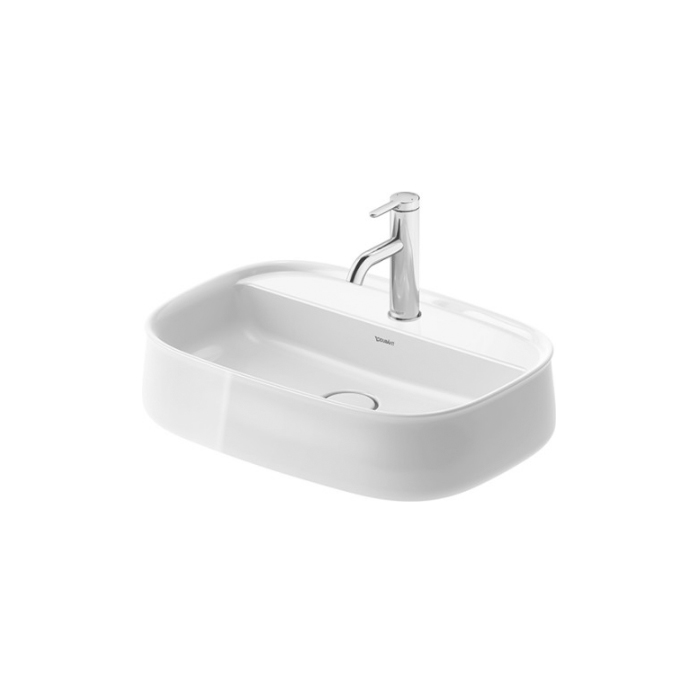 Duravit Zencha Раковина, накладная, 1 отв, цвет: белый глянцевый