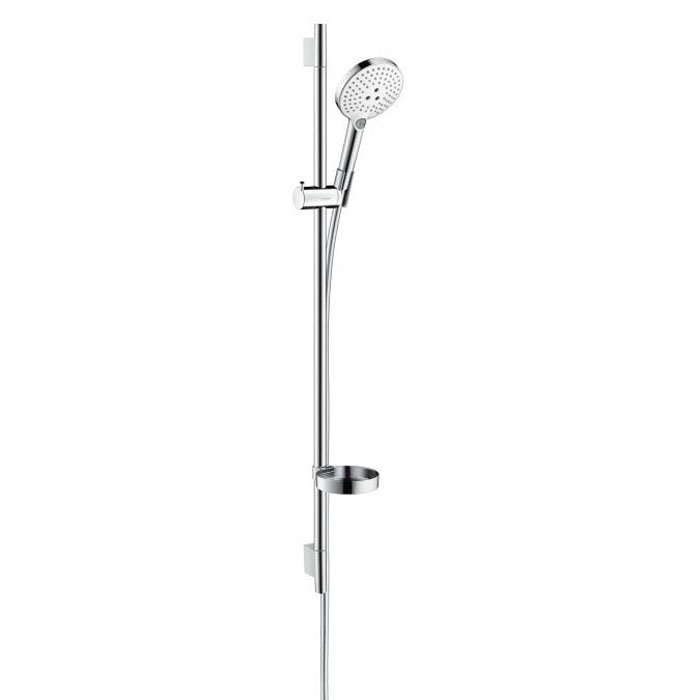 Hansgrohe Raindance Select S Душевой набор: штанга, ручной душ 120, 3jet (Rain, RainAir, WhirlAir), мыльница, шланг, цвет: белый/хром