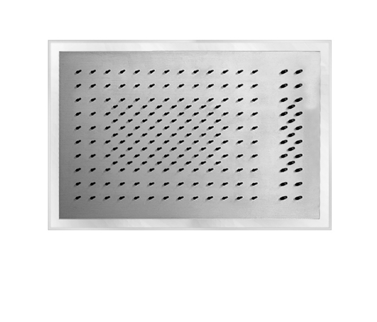 Fantini Acqua Zone Верхний душ, двойной дождь, поток,светодиоды, хромотерапия, цвет: Блестящая натуральная сталь