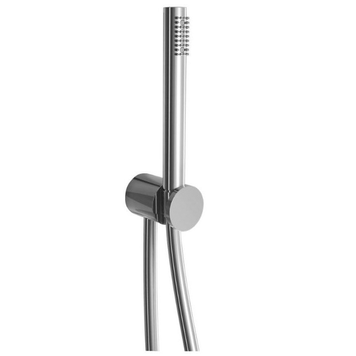 Fantini AF/21 Душевой набор: вывод воды на 1/2”, шланг, ручная лейка FIT, держатель для лейки, цвет: хром