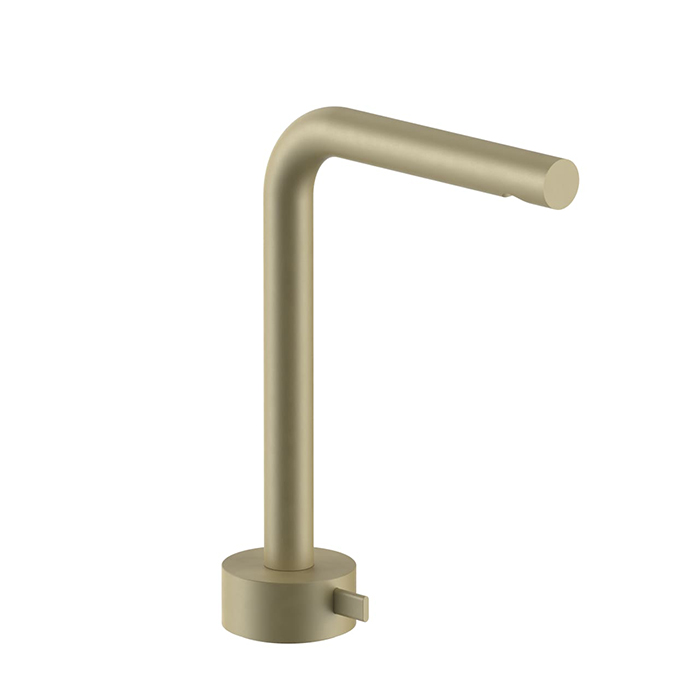 Fantini AF/21 Смеситель для раковины, 1 отв, высокий излив:, цвет: Matt British Gold PVD