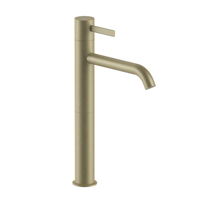 Fantini AF/21 Смеситель для раковины, 1 отв, высокий излив:, цвет: Matt British Gold PVD